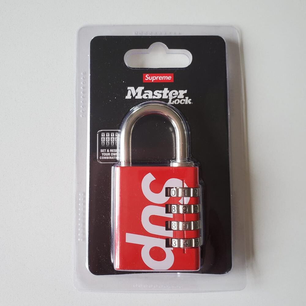 Supreme x Master Lock Numeric Combination Lock Red SS2019 Sealed NWT New
